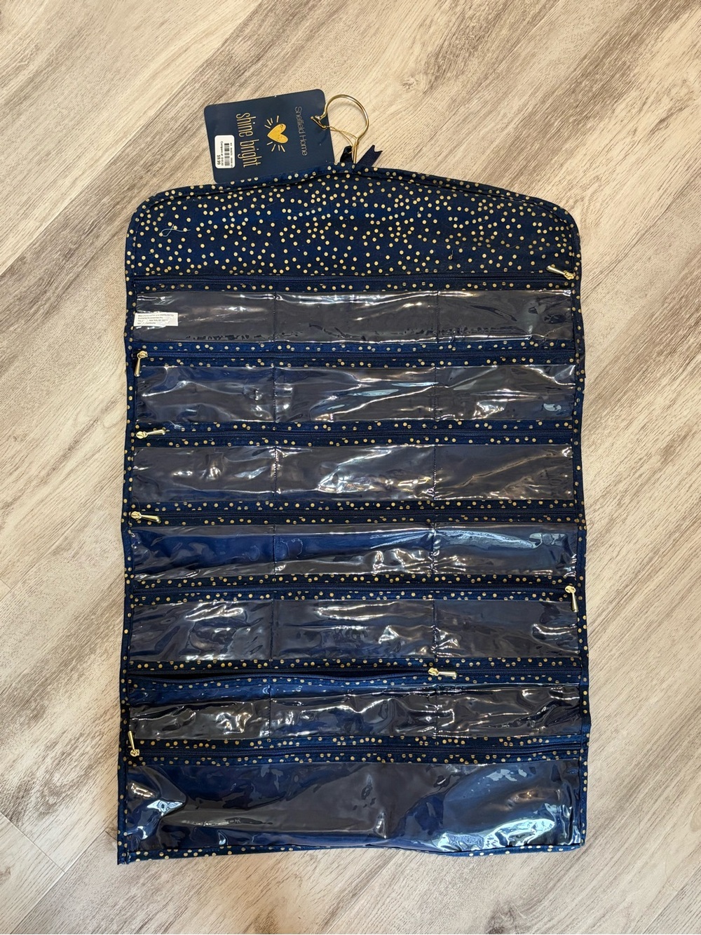 Shiraleah Navy Polka Dot Hanging Organizer